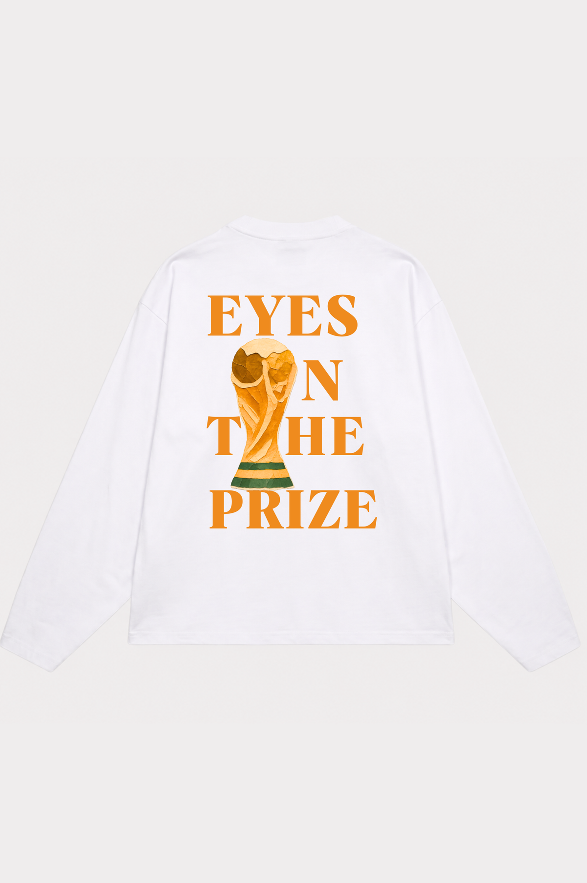 eyes on the prize longsleeve wereldbeker opdruk achterkant wk 2026 oranjewear