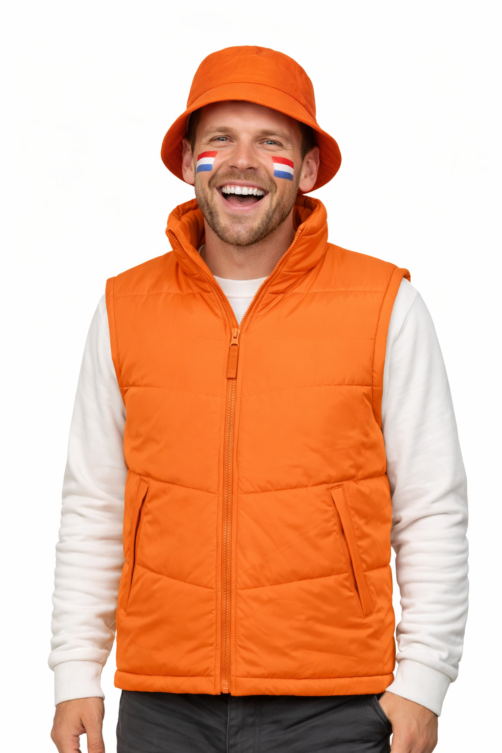 Oranje Bodywarmer Heren