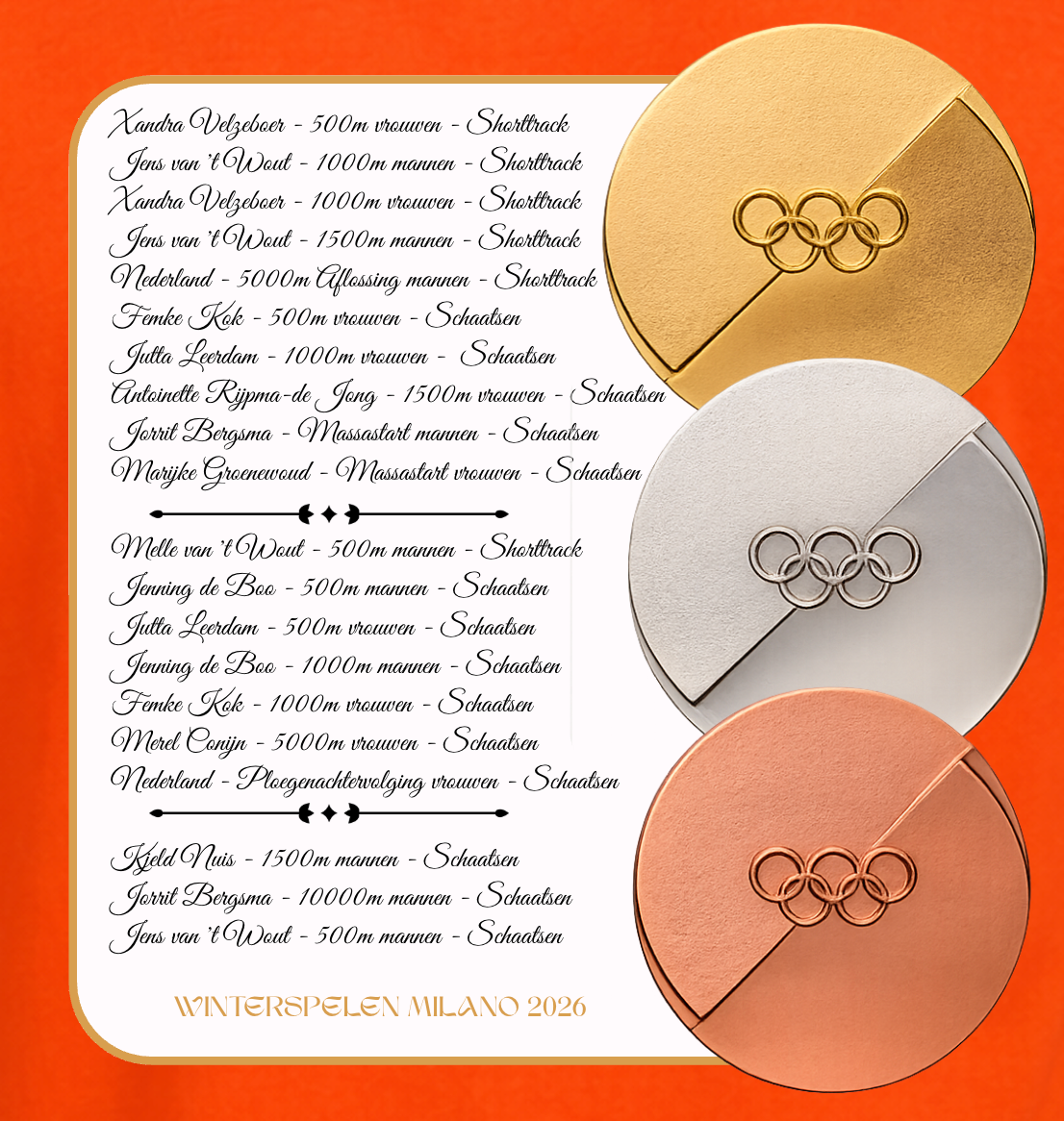 Oranje Hoodie Olympische Spelen