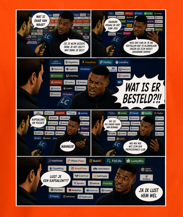 stripverhaal wat is er besteld oranje shirt wk 2026 voetbalinterview